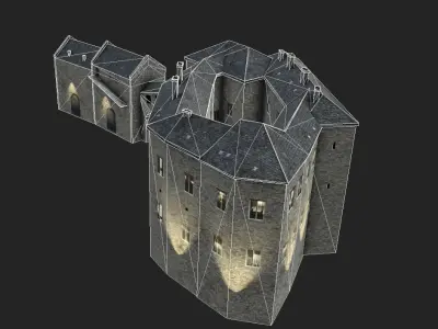 Schloss Herrenchiemsee Low-poly 3D model