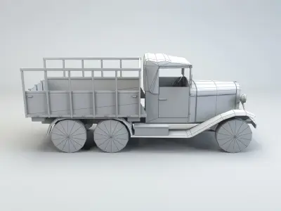 Low Poly Type 94 Army Truck Low-poly 3D model