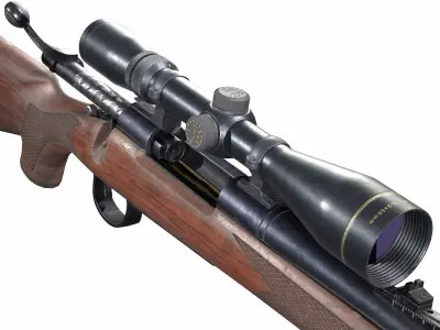 Remington Model 700 Low-poly 3D model