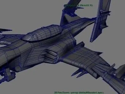 modified Warhawk Low-poly 3D model