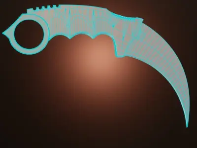 The Karambit - CS GO FanArt Low-poly 3D model