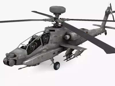 Apache AH-64D Longbow Low-poly 3D model