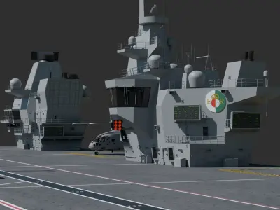 Queen Elizabeth Class Aircraft Carrier 3D model