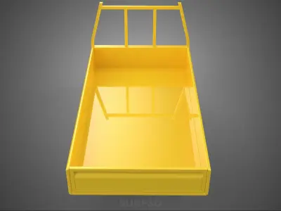 PICKUP TRUCK CARGO BED PLATFORM FRAME HEADBOARD BACK TRAY RACK 3D model