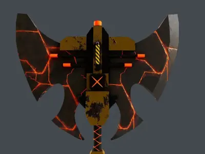 Sci-Fi Axe V4 - 02 Low-poly 3D model