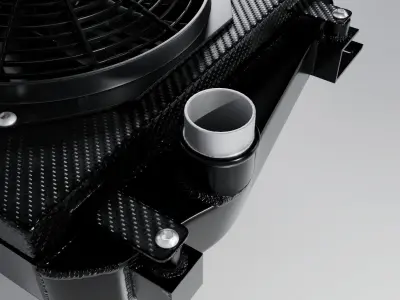 PWR intercooler with SPAL fans 3D model