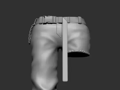 Female Combats Pants 3D model
