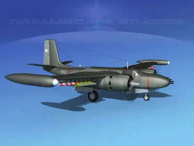 Douglas A-26K Invader Chile 3D model