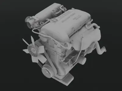 Nissan SR20DET Notch Top engine Low-poly 3D model