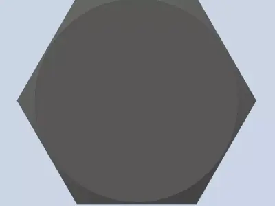 Bolt Partial Thread Hexagonal Head M20x120mm 3D model