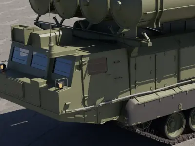 S-300VM Missile system Low-poly 3D model