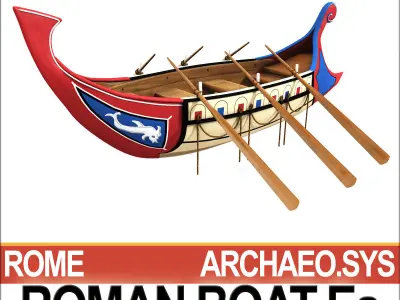 Ancient Roman Boat Ea 3D model