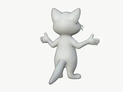 High-Quality Cartoon Cat Pbr 3D model