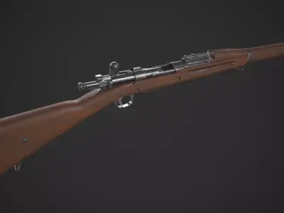 M1903 Springfield Rifle Low-poly 3D model