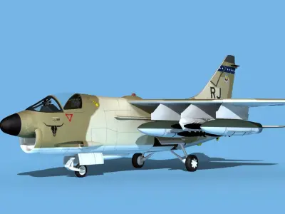 Chance Vought A-7E Corsair II V06 USAF 3D model