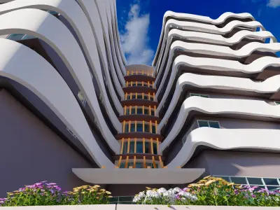 Commercial Residential Building CRB9 3D model