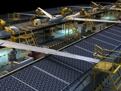 Aircraft manufacturing 3D model