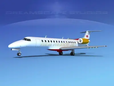 Embraer ERJ-135 New Mexico Jet 3D model