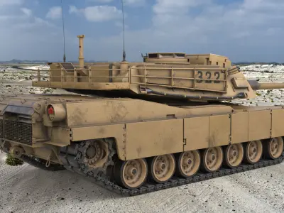 Tank  M1 Abrams 3D model