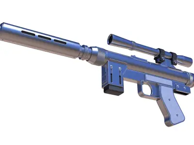 Blaster pistol SE-14R of Lando Calrissian 3D model