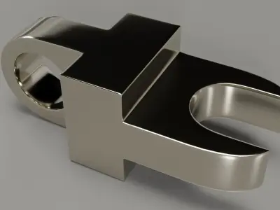 Latch stainless steel toilet seat 3D model