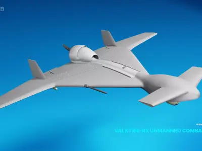 Valkyrie-RX Unmanned Combat Drone --- French MALE Prototype 3D model