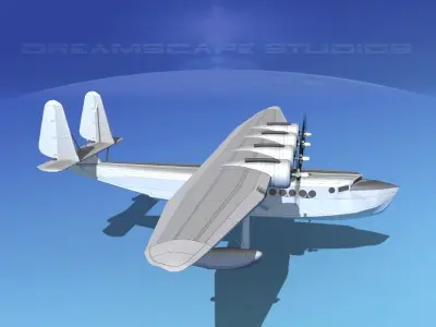 Sikorsky S-42 Bare Metal 3D model