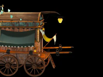 old commercial carriage 3D model