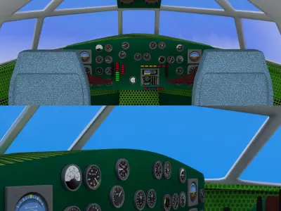 commercial airplane aeroflot tupolev 154 3D model