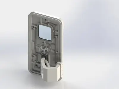 Weathertight Pantograph Hinged Door 3D model