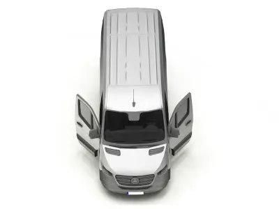 3D van Car Free low-poly 3D model