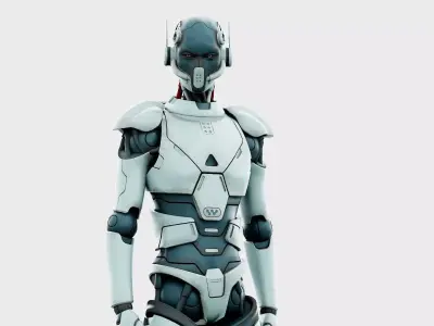 CYBORGTOPIA B-18  Rigged for Unreal Engine - Unity - MIXAMO 3D model