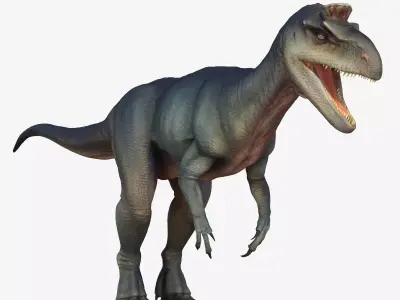 Cryolophosaurus dinosaur Low-poly 3D model