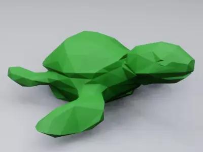 Geometric Turtle Low-poly 3D model