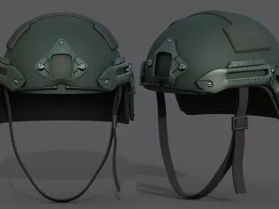 Helmet military combat fantasy  Low-poly 3D model