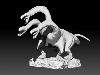 Hydra attacking 3D model