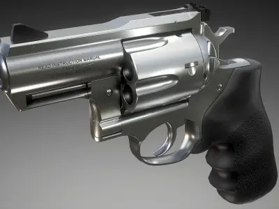 Ruger Super Redhawke Alaskan Low-poly 3D model