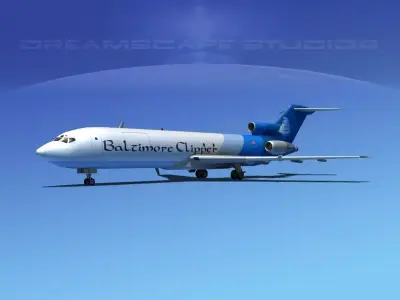 Boeing 727-200 Baltimore Clipper 3D model