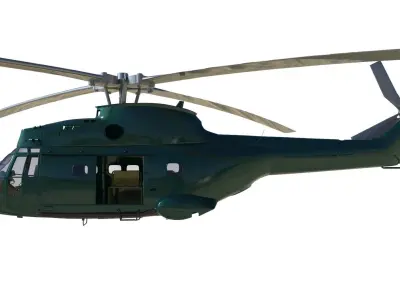 Military Helicopter Puma AS330 3D model