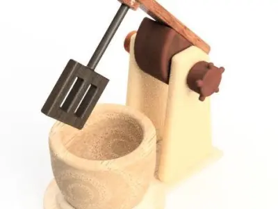 Bread Mixer Free low-poly 3D model
