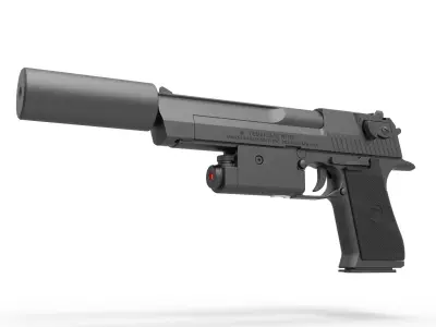 Desert Eagle pistol from the movie Universal Soldier 1992 3D model