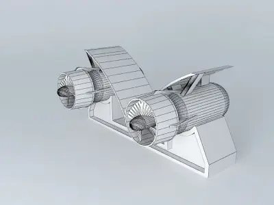 Group-engines chair with two tanks Free 3D model