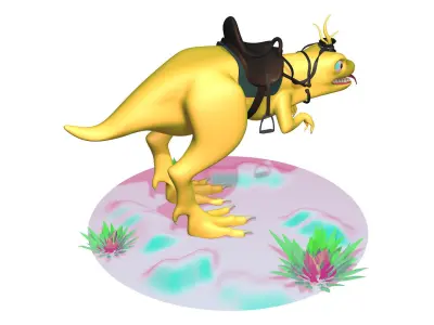DinoHorse t-rex riding horse 3D model