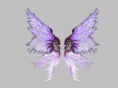 Purple Wing Low-poly 3D model