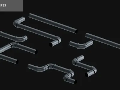 Subdiv Pipes volume 01 3D model