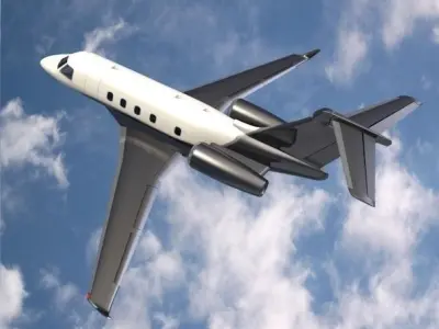 Embraer Legacy 450 business jet 3D model