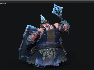 Dwarf warrior 3D model