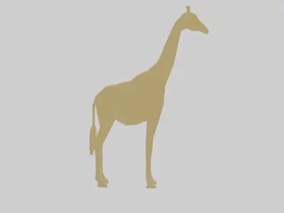 Rigged Giraffe Free low-poly 3D model