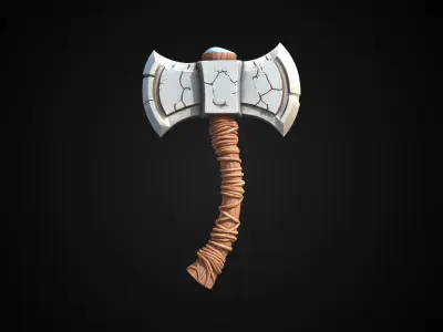 Stylized Dwarf Sword - Crackjaw - Game Ready 3D model