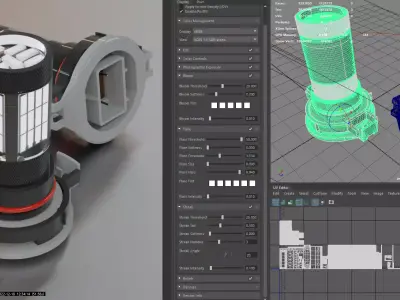Photorealistic automotive lightbulb collection - item 002 3D model